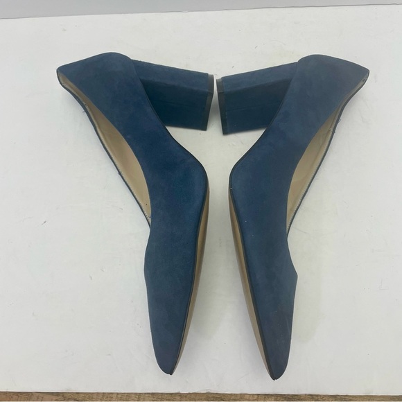 Marc Fisher Claire Navy Blue Suede Leather Pumps Size 11 - Picture 4 of 10